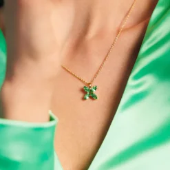 Caroline Svedbom Crystal Star Halsband / Peridot (Rhodium)