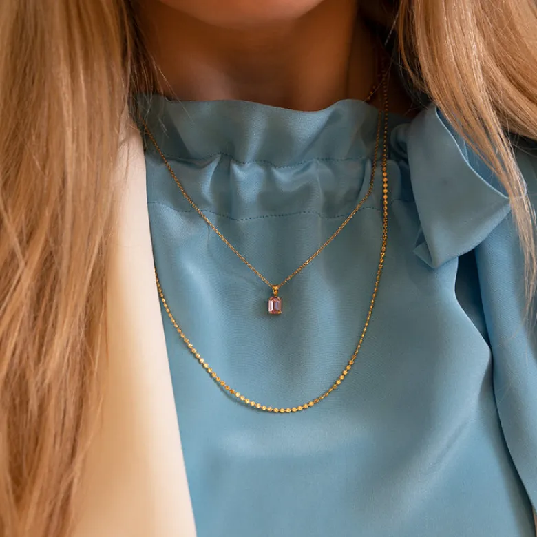 Caroline Svedbom Diamond Long Chain / Goldmetal