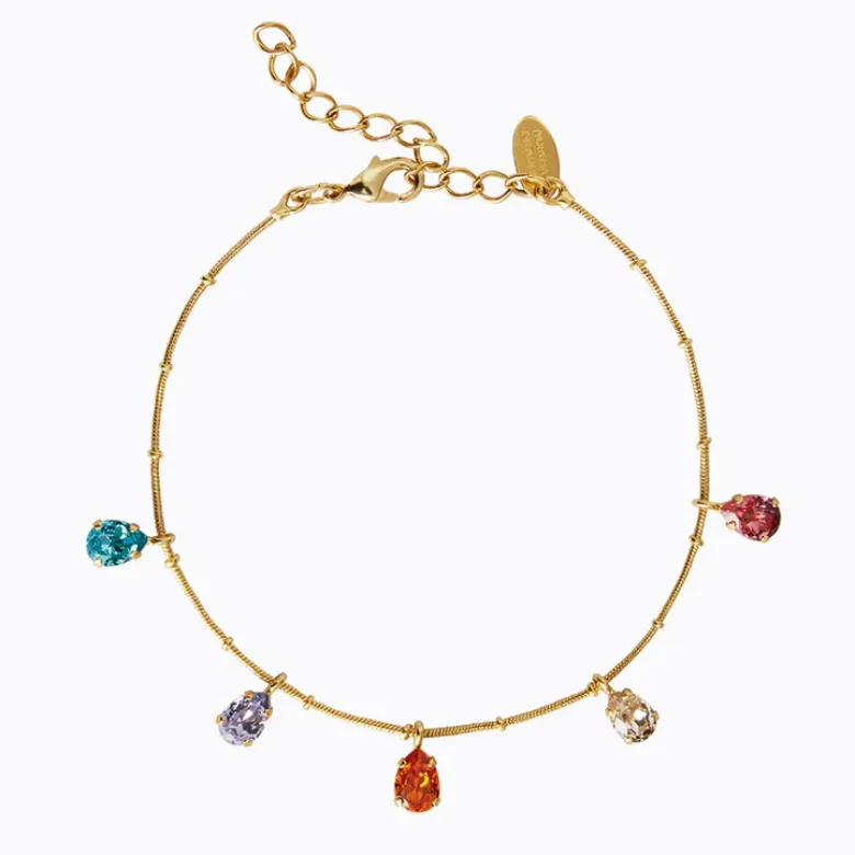 Caroline Svedbom Estelle Ankel Chain / Rainbow Combo (Guld)