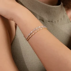 Caroline Svedbom Evelyne Armband Crystal – Guld