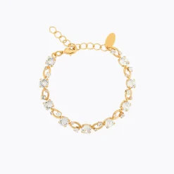 Caroline Svedbom Fay Armband, Crystal – Guld