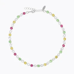 Caroline Svedbom Fay Halsband, Autumn Bloom Combo – Rhodium