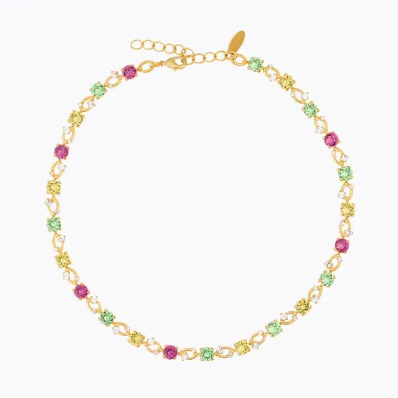 Caroline Svedbom Fay Halsband, Autumn Bloom Combo – Guld