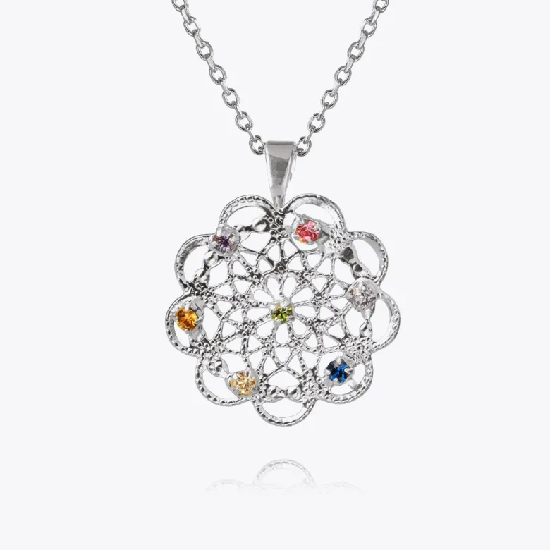 Caroline Svedbom Florence Halsband / Rainbow Combo (Rhodium)