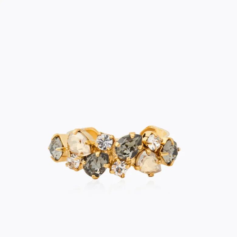 Caroline Svedbom Gabriella Ring, Black Golden Combo – Guld