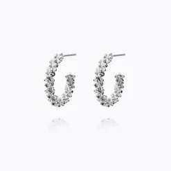 Caroline Svedbom Gemma Loops Örhängen – Rhodium