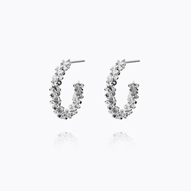 Caroline Svedbom Gemma Loops Örhängen – Rhodium