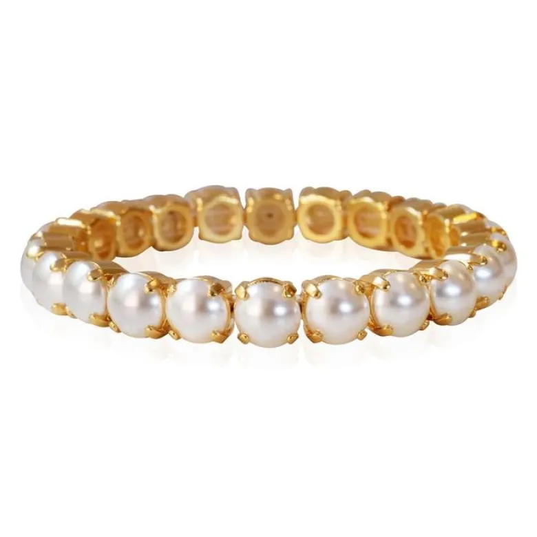 Caroline Svedbom Gia Stretch Armband Guld / Pearl