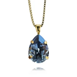 Caroline Svedbom Halsband Mini Drop Denim Blue (Guld)