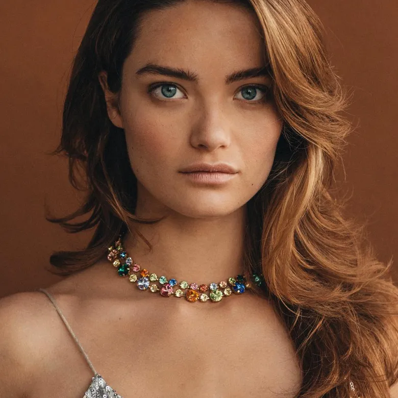 Caroline Svedbom Halsband Pomona / Rainbow Combo- Guld