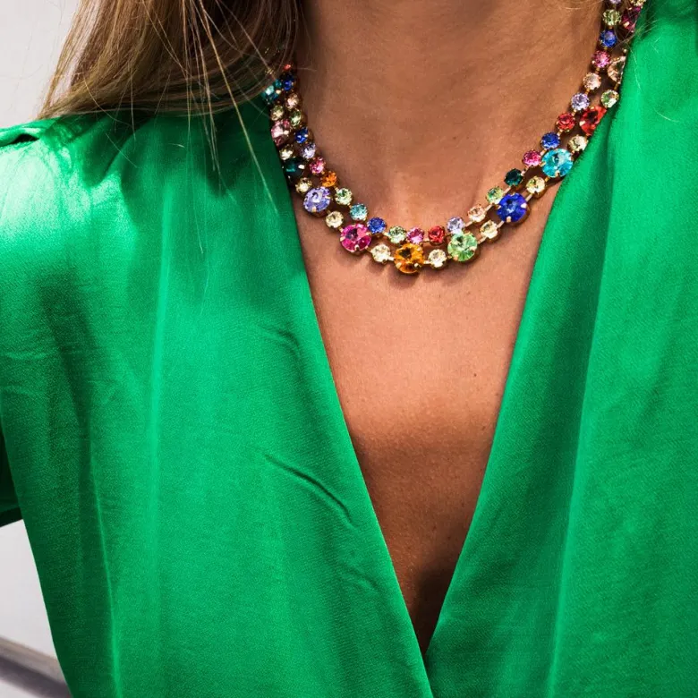 Caroline Svedbom Halsband Pomona / Rainbow Combo- Guld