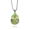 Caroline Svedbom Halsband Mini Drop Chrysolite (Rhodium)