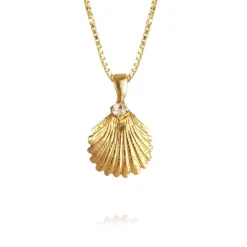 Caroline Svedbom Halsband Shell Crystal (Guld)