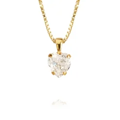 Caroline Svedbom Halsband Heart Crystal (Guld)