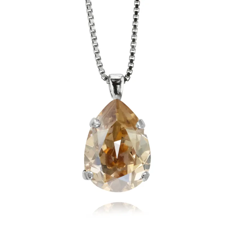 Caroline Svedbom Halsband Mini Drop Golden Shadow (Rhodium)