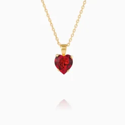 Caroline Svedbom Heart Halsband/ Light Siam – Guld