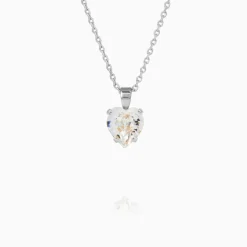 Caroline Svedbom Heart Halsband/ Crystal – Rhodium