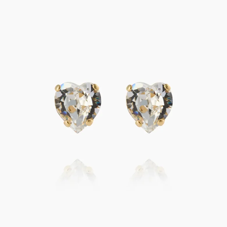 Caroline Svedbom Heart Örhängen/ Crystal – Guld