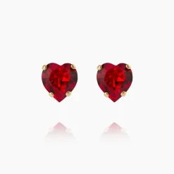Caroline Svedbom Heart Örhängen/ Light Siam – Guld
