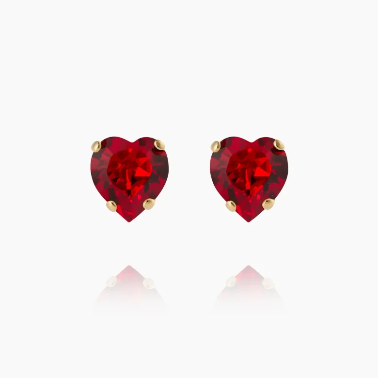 Caroline Svedbom Heart Örhängen/ Light Siam – Guld