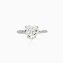 Caroline Svedbom Heart Ring / Crystal – Rhodium