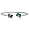 Caroline Svedbom Isa Armband Rhodium / Green Combo