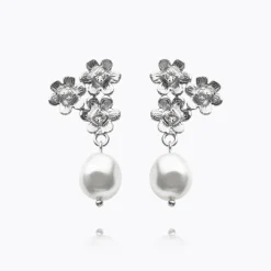 Caroline Svedbom Juni Örhängen / Pearl Crystal (Rhodium)