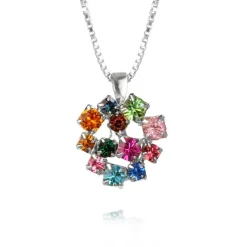 Caroline Svedbom Kassandra Halsband / Rainbow Combo (Rhodium)