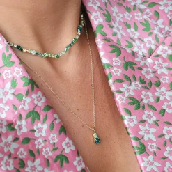 Caroline Svedbom Leah Halsband / Green Combo (Gold)