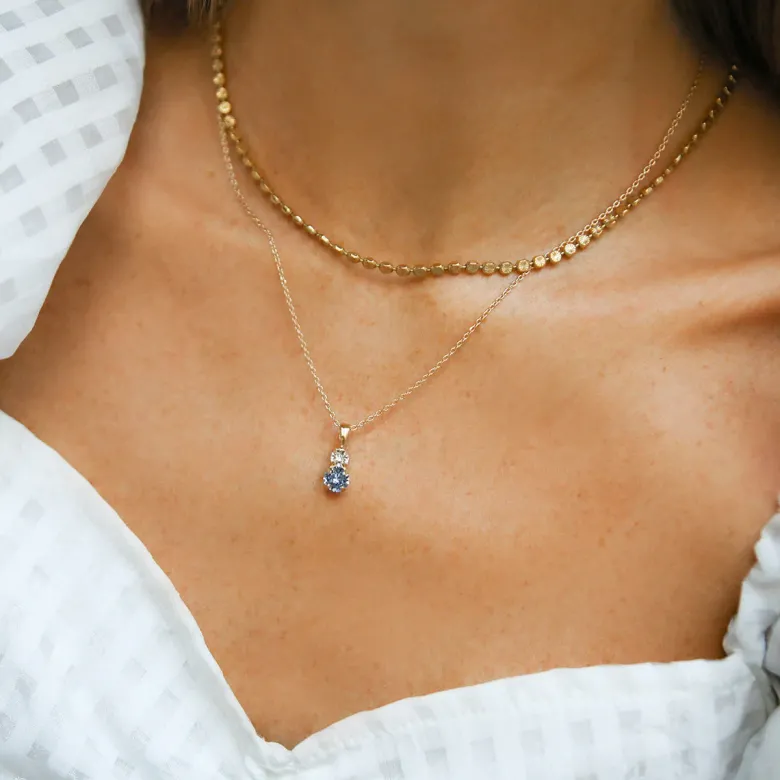 Caroline Svedbom Leah Halsband/ Blue Combo (Rhodium)