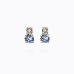 Caroline Svedbom Leah Örhängen/ Blue Combo (Rhodium)