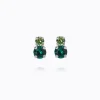 Caroline Svedbom Leah Örhängen / Green Combo (Rhodium)
