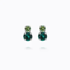 Caroline Svedbom Leah Örhängen / Green Combo (Rhodium)