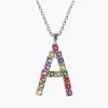 Caroline Svedbom Letter Halsband A / Rainbow Combo (Rhodium)