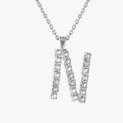 Caroline Svedbom Letter N Halsband / Crystal (Guld)