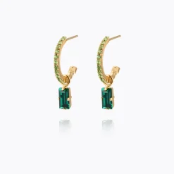 Caroline Svedbom Lucy Örhängen / Emerald + Peridot – Guld