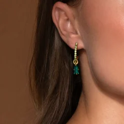 Caroline Svedbom Lucy Örhängen / Emerald + Peridot – Rhodium