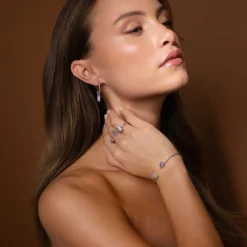 Caroline Svedbom Lucy Örhängen / Violet +Tanzanite – Rhodium