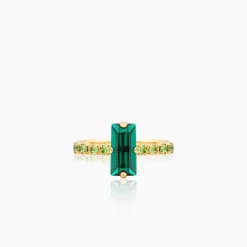 Caroline Svedbom Lucy Ring / Emerald + Peridot – Guld