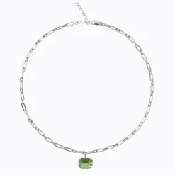 Caroline Svedbom Lydia Kedja Halsband / Peridot (Rhodium)