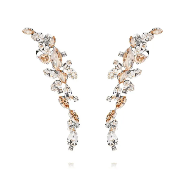 Caroline Svedbom Marry Me Earcuff / Crystal + Golden Shadow (Rhodium)