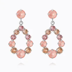 Caroline Svedbom Mini Delia Örhängen/ Flamingo Combo (Rhodium)