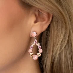 Caroline Svedbom Mini Delia Örhängen/ Flamingo Combo (Guld)