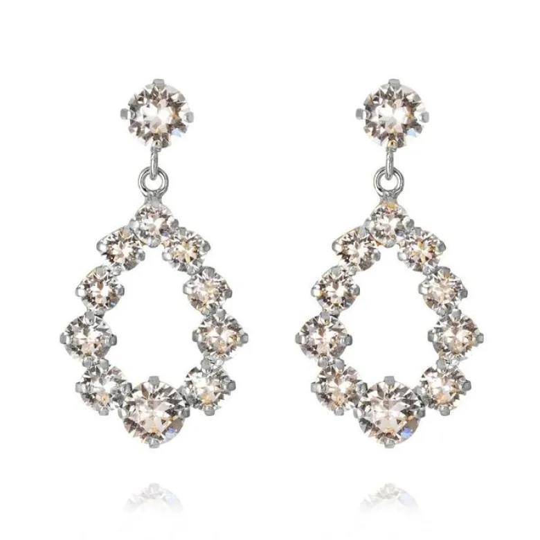 Caroline Svedbom Mini Delia Örhängen/ Crystal (Rhodium)