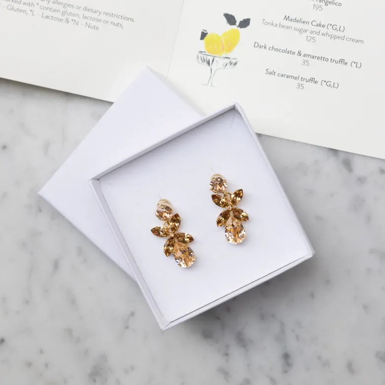 Caroline Svedbom Mini Dione Örhängen / Topaz Combo (Rhodium)