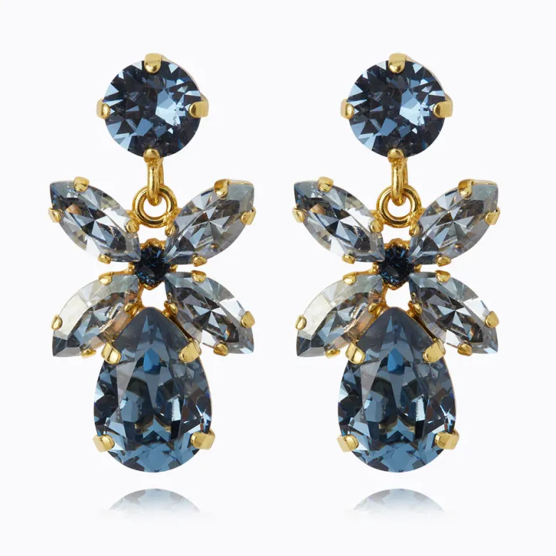 Caroline Svedbom Mini Dione Örhängen/ Denim Blue + Blue Shade (Guld)