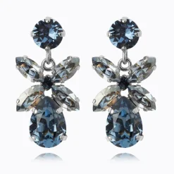 Caroline Svedbom Mini Dione Örhängen/ Denim Blue + Blue Shade (Rhodium)