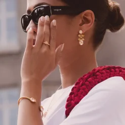 Caroline Svedbom Mini Dione Örhängen / Topaz Combo (Guld)