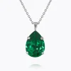 Caroline Svedbom Mini Drop Halsband / Majestic Green (Rhodium)