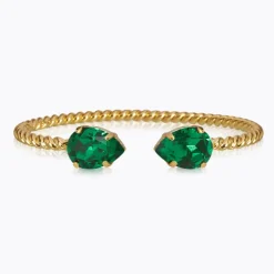 Caroline Svedbom Mini Drop Armband / Majestic Green (Guld)